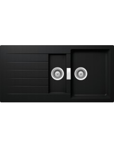 Schock Signus D-150 Puro Black Cristadur Granite Kitchen Sink & Waste SCH-SIGD150APUR/2561