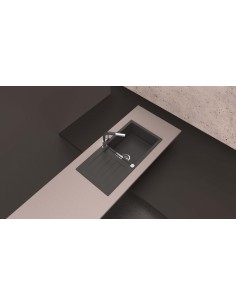 Schock Signus D150 Stone Kitchen Sink Cristadur Granite & Waste Plugs SCH-SIGD150ASTO/2563 2