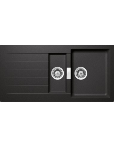 Schock Signus D150 Stone Kitchen Sink Cristadur Granite & Waste Plugs SCH-SIGD150ASTO/2563