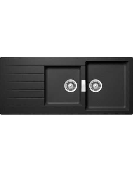 Schock Stone D200 Double Bowl & Drainer Kitchen Sink, Stone
