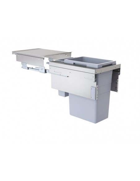 400mm Euro-Cargo Waste Bin Kitchen Rubbish Pull-Out 45L 3619421 Hailo 50370511