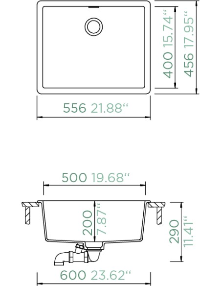 Schock Greenwich N100L Stone Cristadur Granite Kitchen Sink