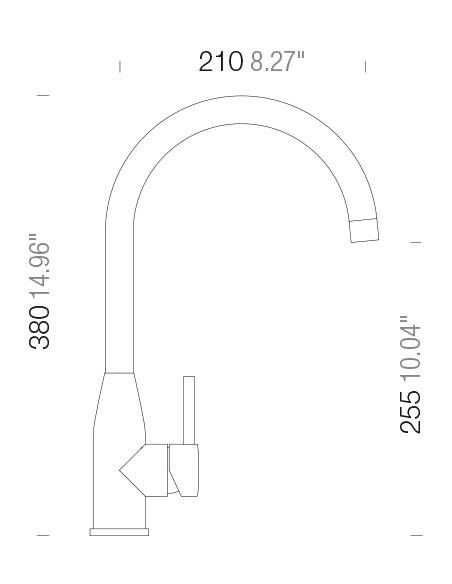 Schock Kavus Kitchen Tap, Fixed High Spout, 360 Swivel, Water Energy Saver