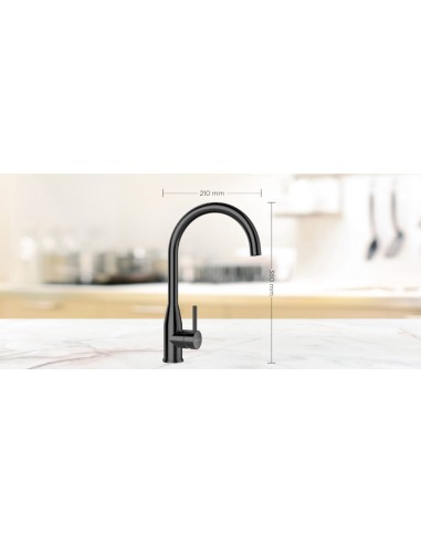Schock Kavus Gunmetal Fixed RH Side Single Lever Kitchen Tap SALE 559000GUM