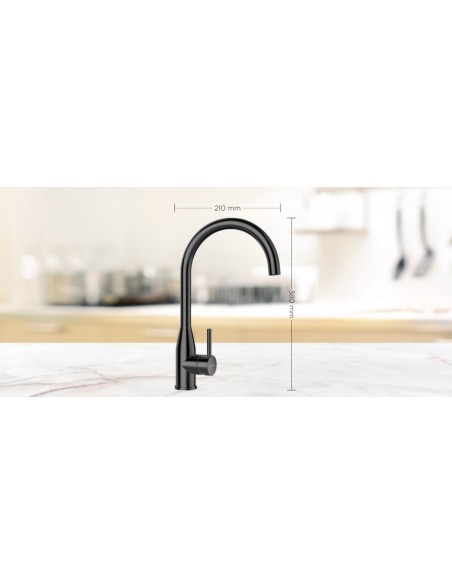 Schock Kavus Gunmetal Fixed RH Side Single Lever Kitchen Tap SALE 559000GUM