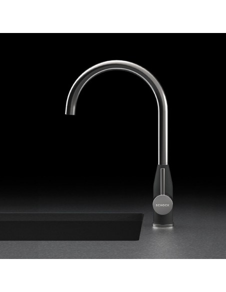 Schock Kavus Solid Stainless Steel Fixed RH Lever Kitchen Tap 559000EDM