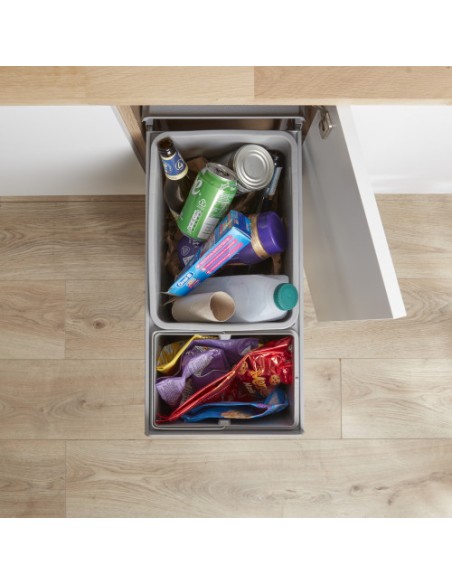 300mm Wesco Waste Bin Kitchen Pull Out 36L Traditionline Big Bio 757801-85
