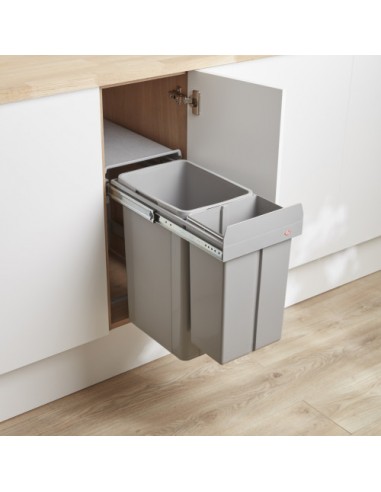 300mm Wesco Waste Bin Kitchen Pull Out 36L Traditionline Big Bio 757801-85