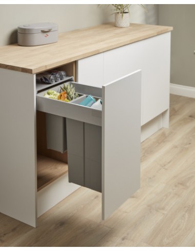 400mm Wesco Pullboy Waste Bin Kitchen Pull-Out 37L Blumotion Runners  827416-85