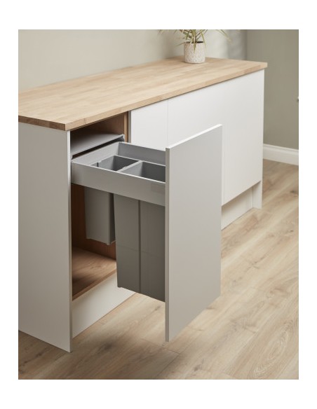 400mm Wesco Pullboy Waste Bin Kitchen Pull-Out 37L Blumotion Runners  827416-85
