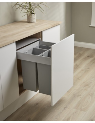 600mm Wesco Pullboy Z Kitchen Waste Bin Large 74L Door Fix Blum 827616-11