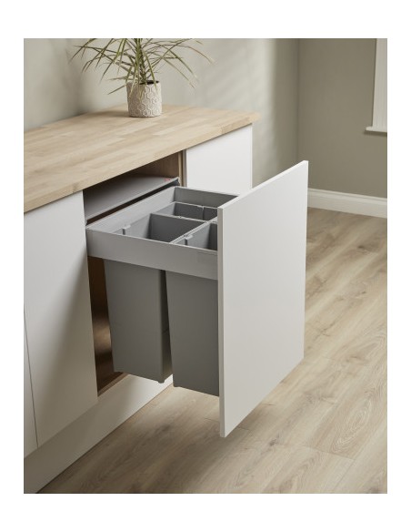 600mm Wesco Pullboy Z Kitchen Waste Bin Large 74L Door Fix Blum 827616-11