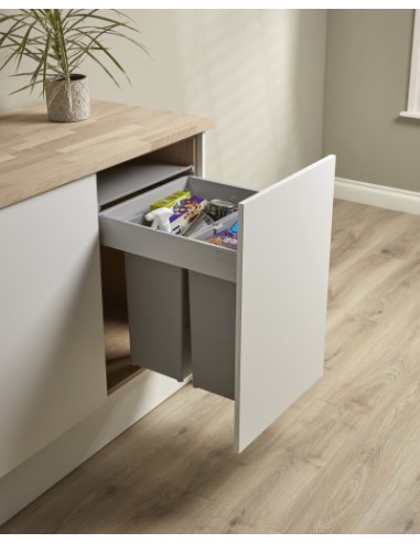 450mm Wesco Pullboy Z Kitchen Waste Bin 58L Blumotion Runners Door Fix 827462-11