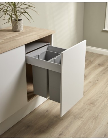 450mm Wesco Pullboy Z Kitchen Waste Bin 58L Blumotion Runners Door Fix 827462-11