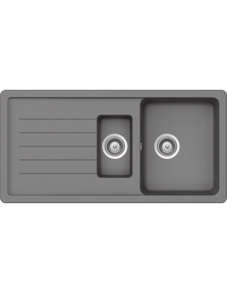 Schock Pinedo D150 Kitchen Sink, Granite Cristalite, Croma & Waste kit