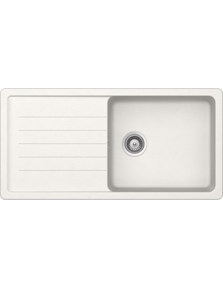 Schock Pinedo D100L Granite Cristalite Kitchen sink, Alpina White