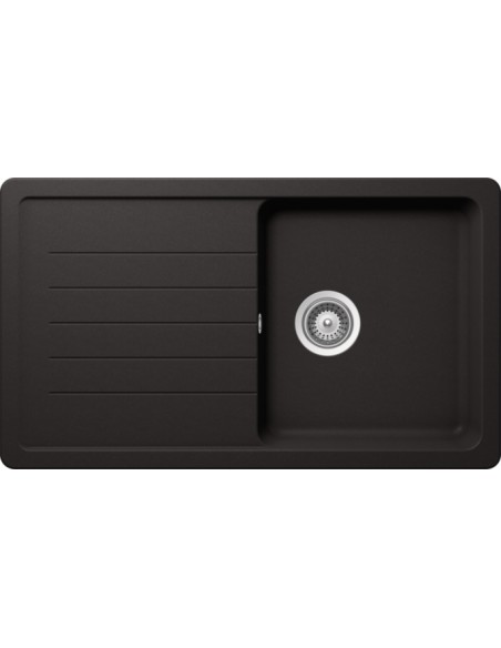 Nero Black granite Pinedo Kitchen sink, granite Cristalite 860 x 500mm