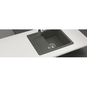 Schock Pinedo Kitchen Sink, Compact for smaller spaces, 1.0 & small drainer, Asphalt 2