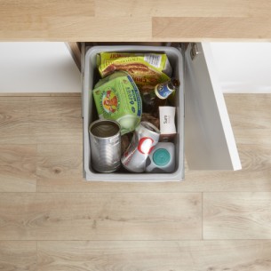 300mm Wesco Bio Bin Kitchen Waste Hinged Doors 26L Single Container 757211-85 2