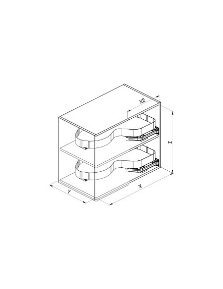 Sige Corner Carousel, Shelf Fix, 800mm Handed, Soft Closing Kitchen storage
