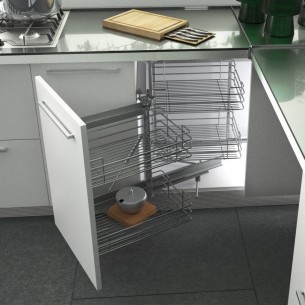 Swing corner for kitchen corner units, Min 900mm four magic baskets