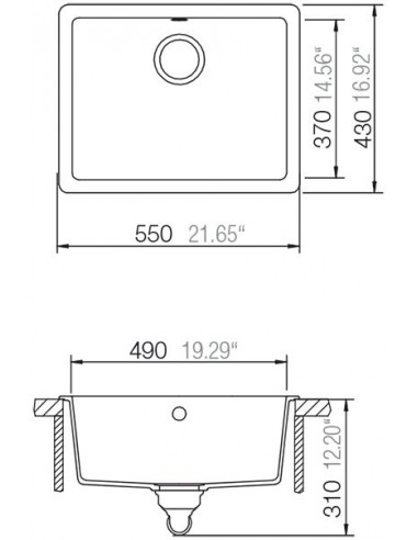 Schock Quadro N100 Cristalite+ Undermount Sink 1.0 Bowl