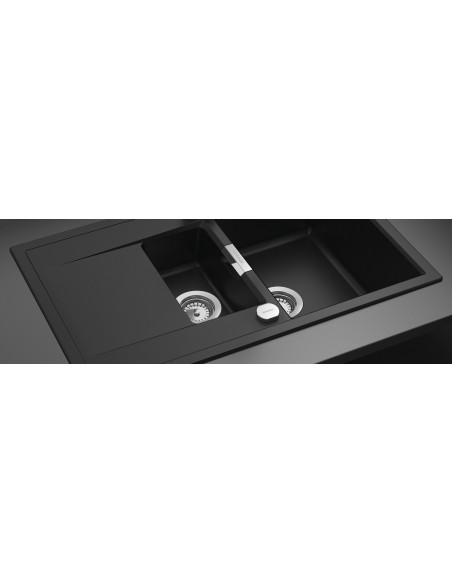 Schock Mono D150 Kitchen Sink, Black Puro, Includes Waste & overflow