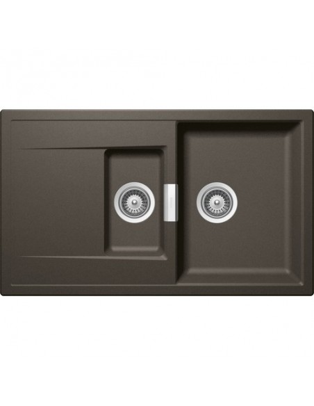 chock Mono D150 Kitchen Sink, Carbonium, Includes Waste & overflow