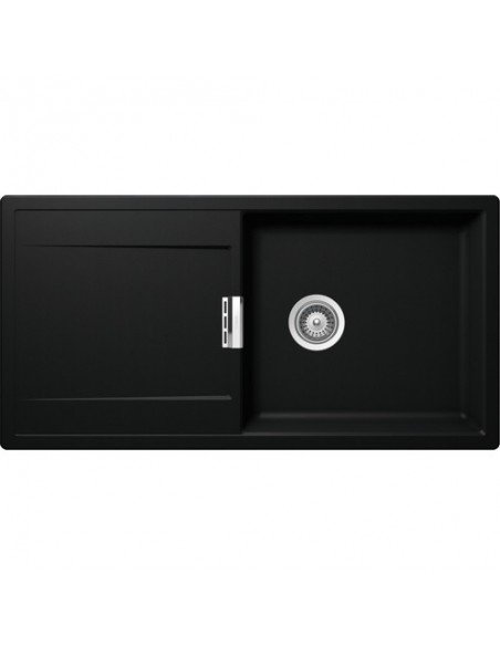 Schock Cristradur Mono D100L Large, Black granite kitchen sink