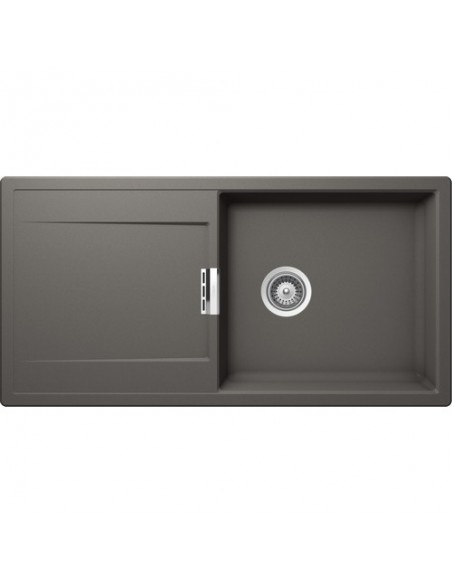 Schock Mono D100L Silverstone, Cristadur klitchen sink, Large sink & drainer