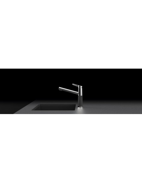 Schock SC-510 Kitchen Tap, Chrome & Cristadur colour match. Fixed spout