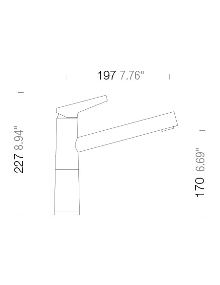 Schock SC-510 Crisadur Polaris kitchen tap, Fixed top spout, Chrome
