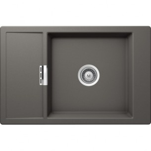 Schock Mono DXS Kitchen Sink, Cristadue granite, Silverstone Large bowl. small compact drainer