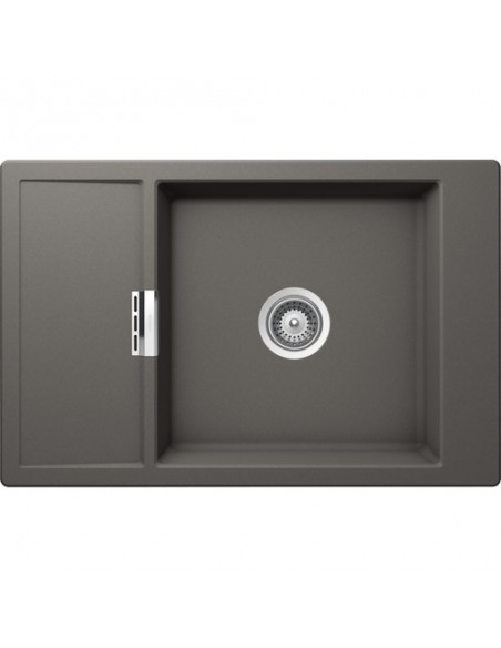 Schock Mono DXS Kitchen Sink, Cristadue granite, Silverstone Large bowl. small compact drainer