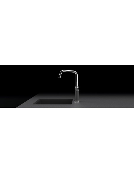 Schock SC-530 Kitchen Tap, Granite Cristadur Carbonium. Tall modern tap