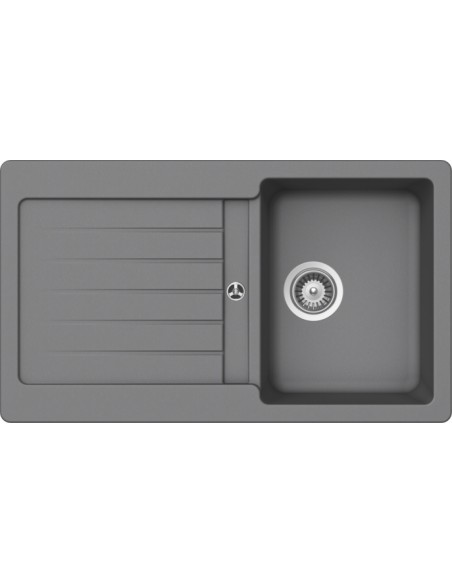 Schock Typos Granite Kitchen Sink Cristalite 1.0 bowl & drainer, Croma grey