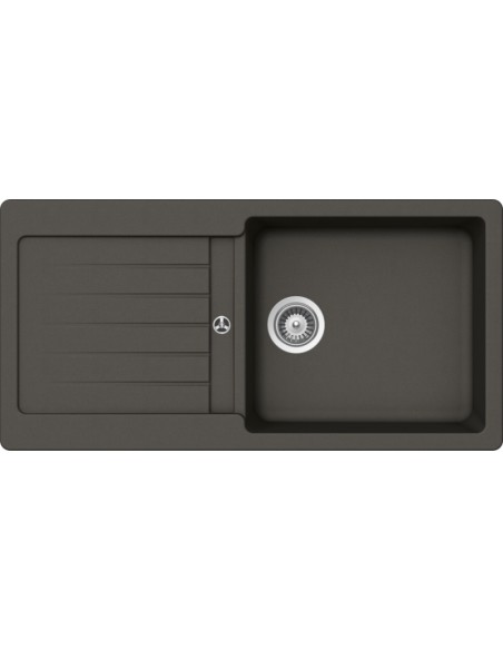 Schock Typos D100L Kitchen siink, Cristalite granite, Asphalt