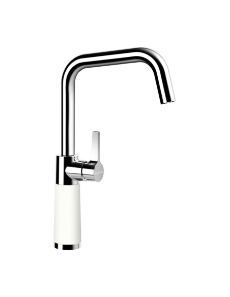 Schock SC-530 Kitchen colour match tap, Alpina granite & chrome, Fixed tall spout