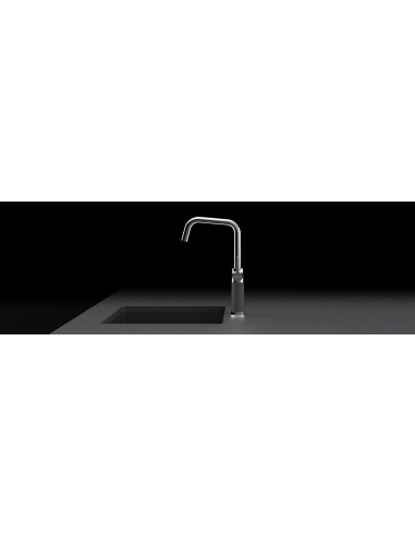 Schock SC-530 Kitchen tap, Granite Croma grey Cristalite material, Side Single lever