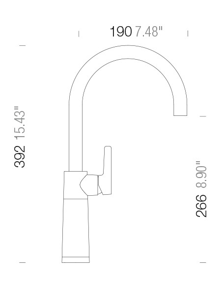 Schock SC-520 Swan neck kitchen tap, Chrome & cristalite Alpina white