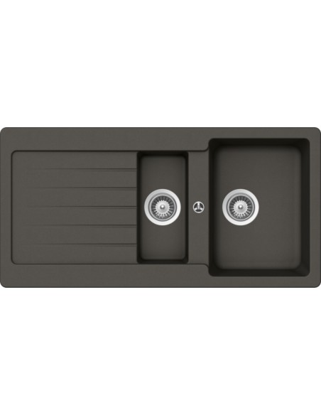 Schock Typos D150 Kitchen sink, Asphalt Granite Cristalite & waste