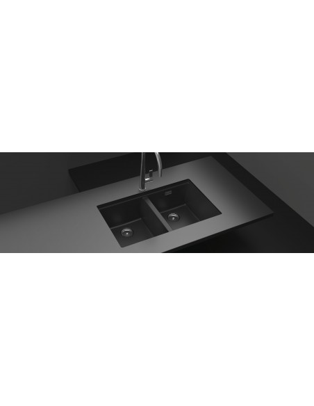 Schock Cristadur granite Greenwich Kitchen Sink, N200 Double Bowl & waste