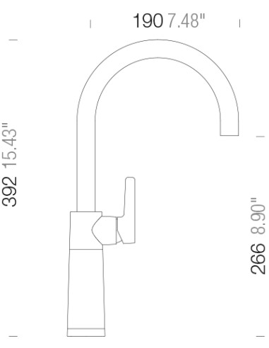 Schock SC-520 Swan neck kitchen tap, Chrome & Cristadur granite Stone