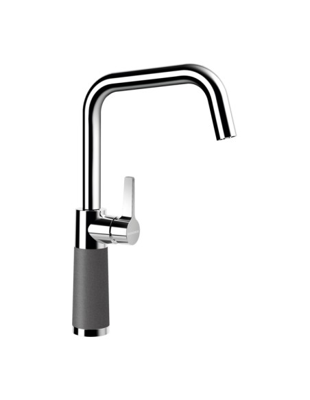 Schock SC530 Kitchen Tap, Cristadur granite, Stone. Tall spout & chrome