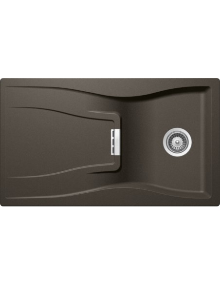 Schock Waterfall D100 Kitchen Sink, Cristadur Carbonium Granite & waste