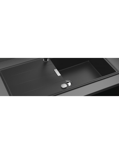 Schock TIA Kitchen Sink D100L Cristadur Silverstone Granite + Access