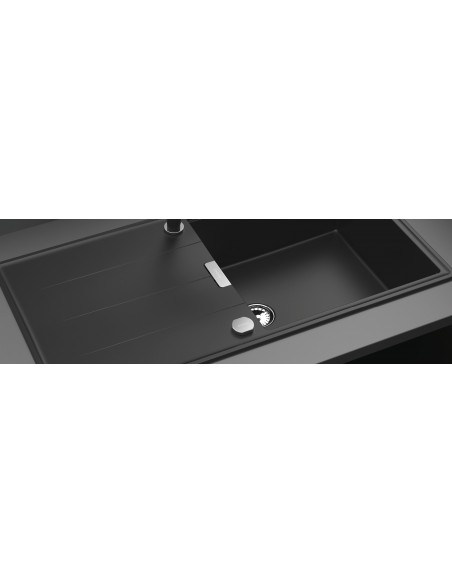 Schock TIA Kitchen Sink D100L Cristadur Silverstone Granite + Access