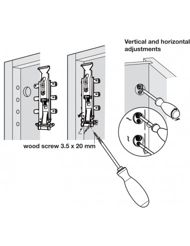 Spider Concealed Wall Cabinet Hanging Brackets X2 Dowel Screw Mount 29036910 X2