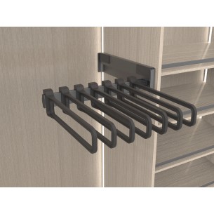 Kessebohmer Conero Pull-Out Trouser Rack Side Mount Black Clothes Rail KWSMPOHA