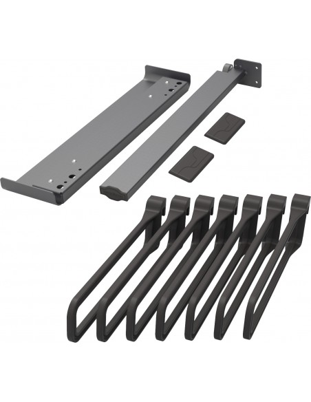 Kessebohmer Conero Pull-Out Trouser Rack Side Mount Black Clothes Rail KWSMPOHA